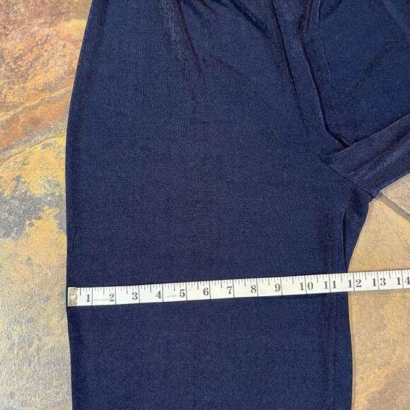 Carole Little Navy Stretch Dress Pants Large - Picture 4 of 9